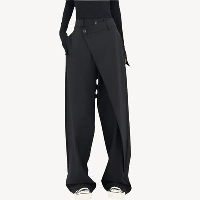 Asymmetrische Damesbroek met Aangesloten Tailleband