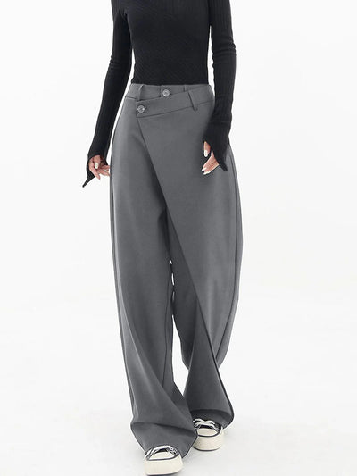 Asymmetrische Damesbroek met Aangesloten Tailleband