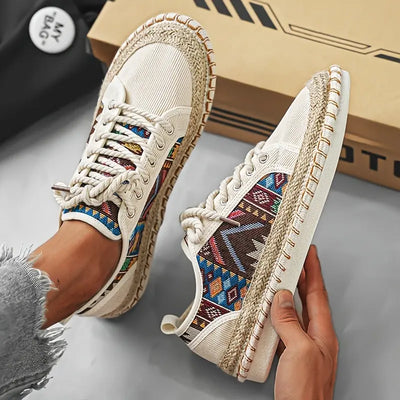 Casual boho-stijl zomersneakers voor heren