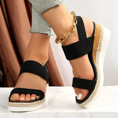 Casual elastische band zomersandalen voor dames