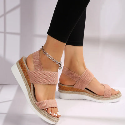 Casual elastische band zomersandalen voor dames
