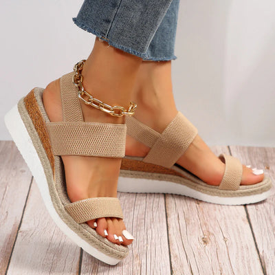 Casual elastische band zomersandalen voor dames