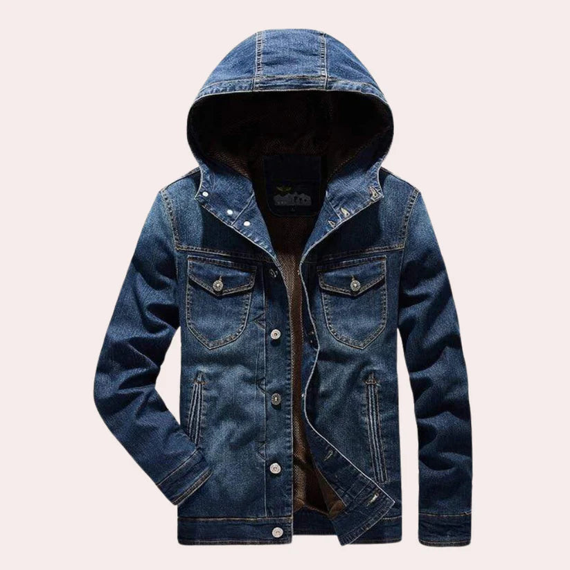 Casual heren denim lentejas met capuchon