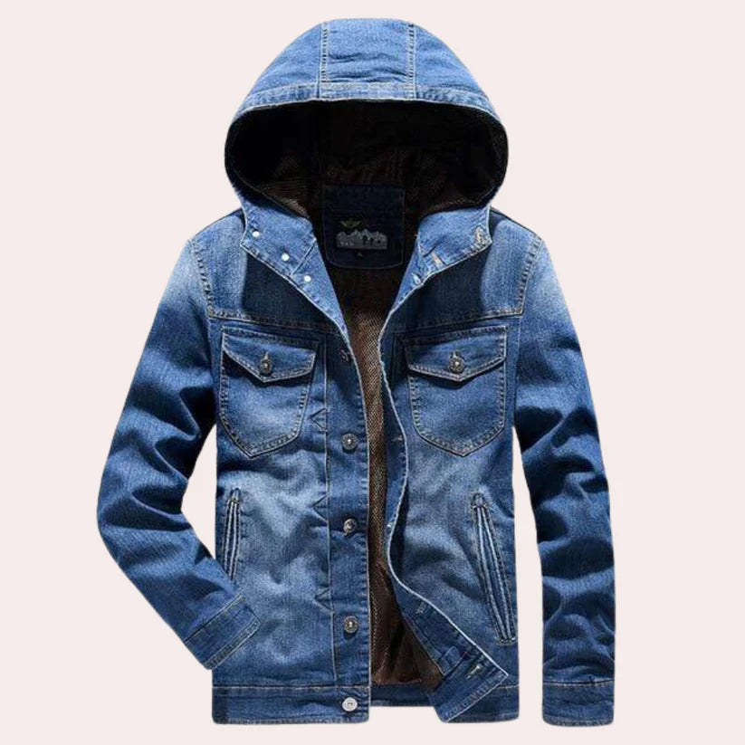 Casual heren denim lentejas met capuchon