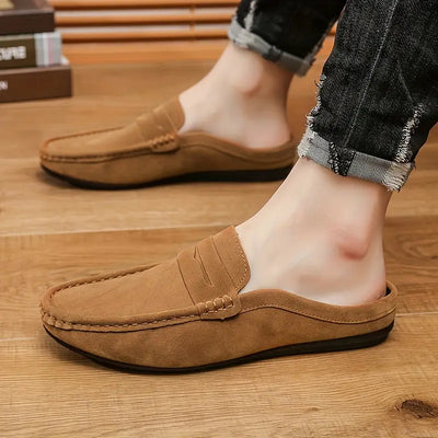 Casual herenslippers zonder achterkant