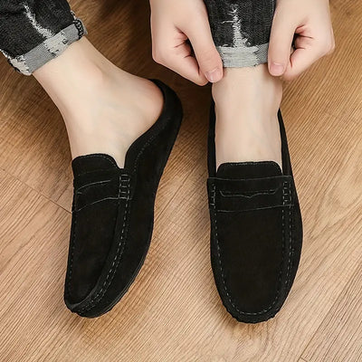 Casual herenslippers zonder achterkant
