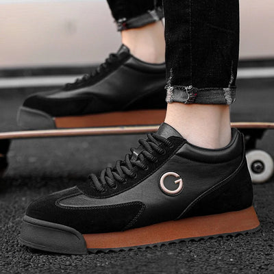 Casual herensneakers van imitatieleer