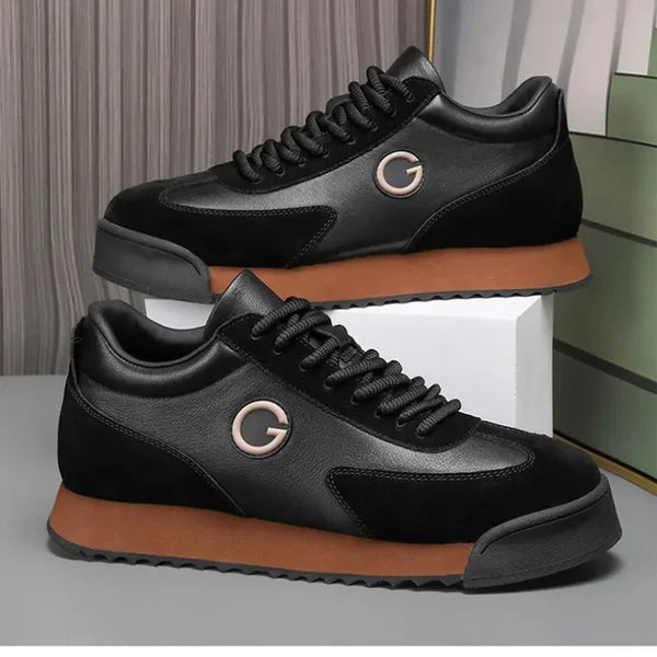 Casual herensneakers van imitatieleer