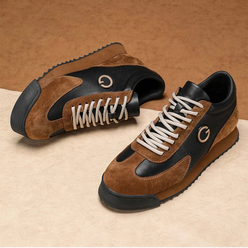 Casual herensneakers van imitatieleer
