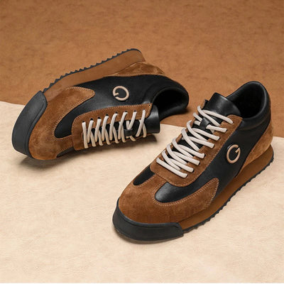 Casual herensneakers van imitatieleer