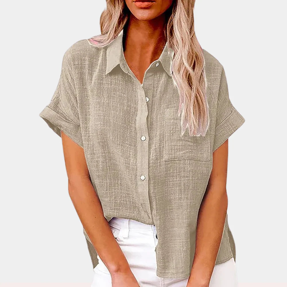 Casual iets losvallende zomerblouse voor dames
