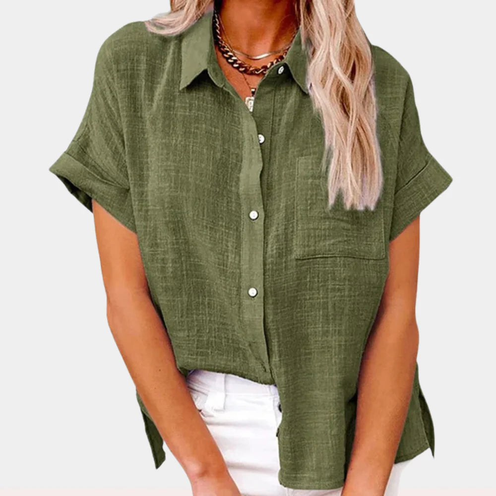 Casual iets losvallende zomerblouse voor dames
