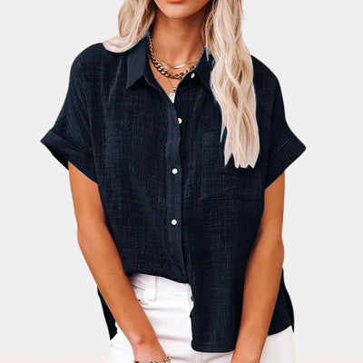 Casual iets losvallende zomerblouse voor dames