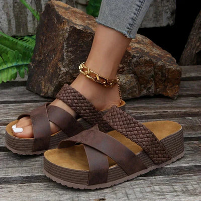 Casual open teen zomersandalen voor dames