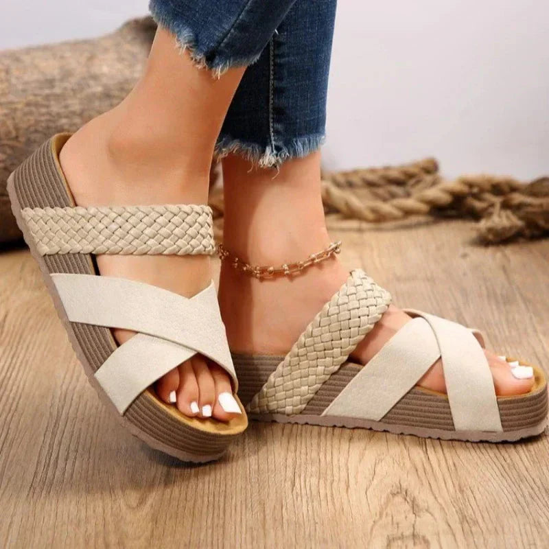 Casual open teen zomersandalen voor dames