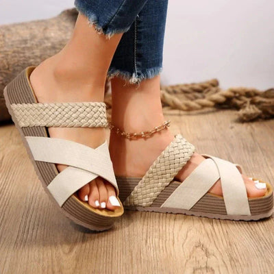 Casual open teen zomersandalen voor dames