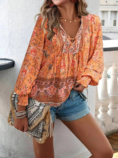 Casual zomerblouse in boho-stijl voor vrouwen