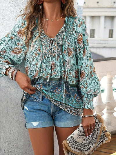 Casual zomerblouse in boho-stijl voor vrouwen
