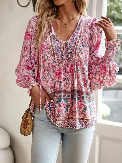 Casual zomerblouse in boho-stijl voor vrouwen