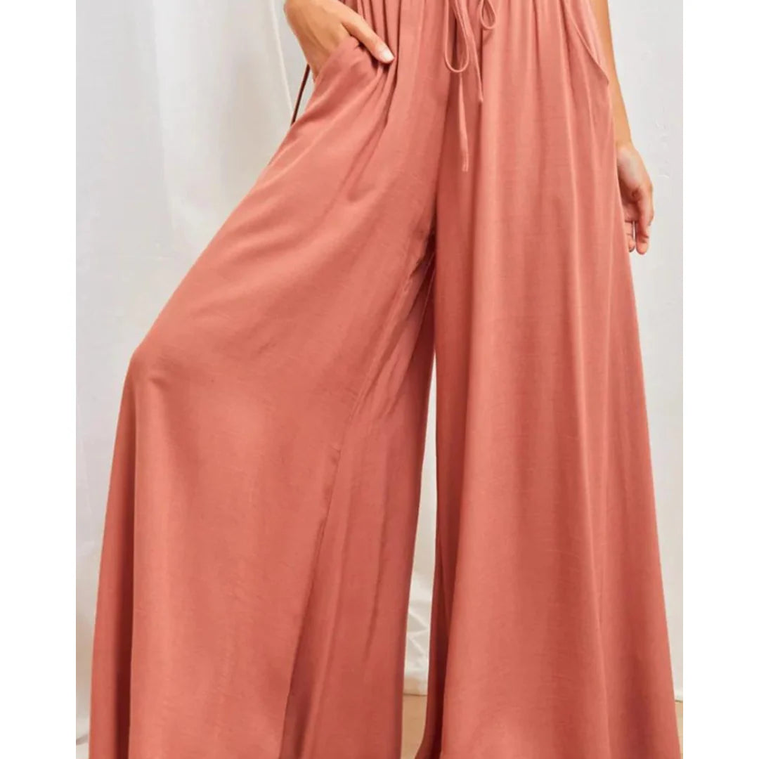 Casual zomerbroek met wijde pijpen voor dames