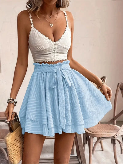 Casual zomerrok met hoge taille voor dames