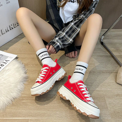 Casual zomerschoenen voor dames met dikke zolen