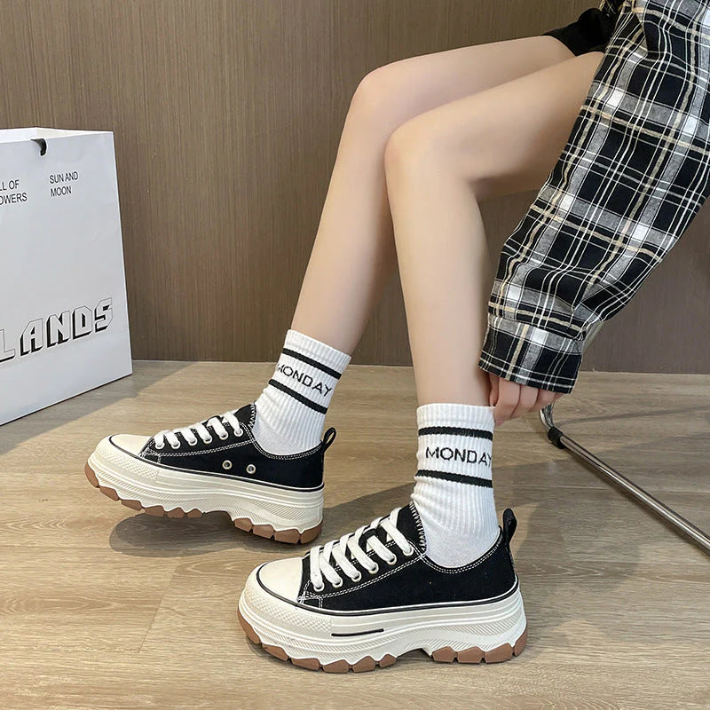 Casual zomerschoenen voor dames met dikke zolen