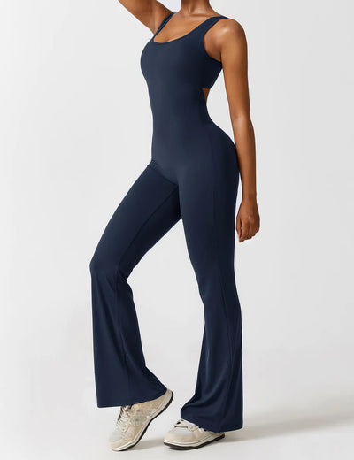 Dames Jumpsuit met Uitlopende Pijpen
