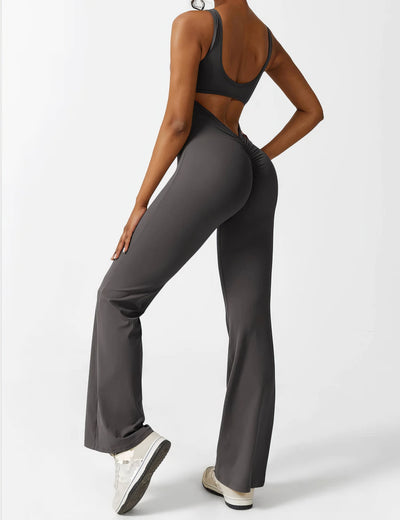 Dames Jumpsuit met Uitlopende Pijpen