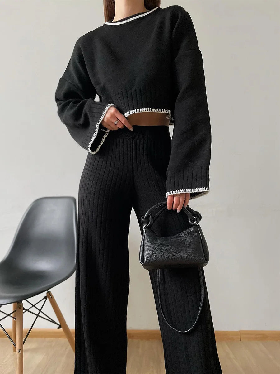 Dames Minimalistische bijgesneden top Lenteset