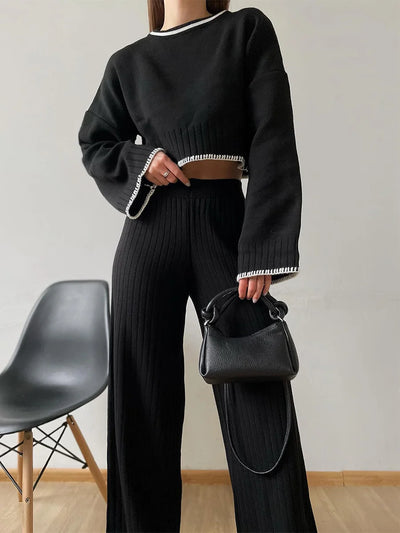 Dames Minimalistische bijgesneden top Lenteset