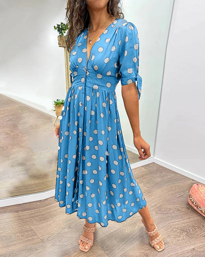 Dames Vintage stijl zomer polka dot jurk