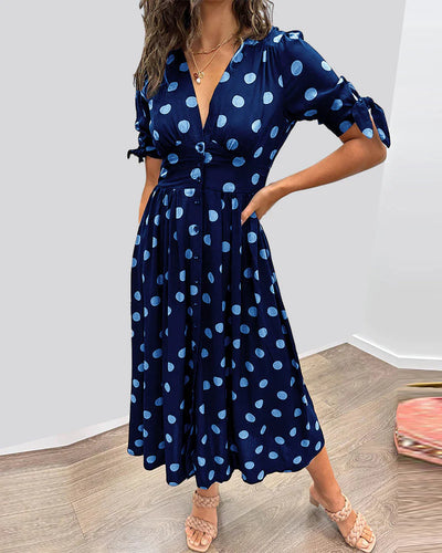 Dames Vintage stijl zomer polka dot jurk