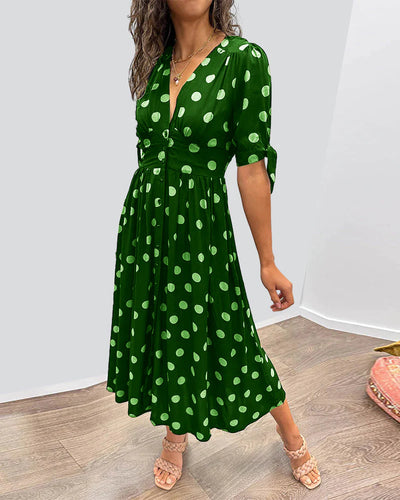 Dames Vintage stijl zomer polka dot jurk