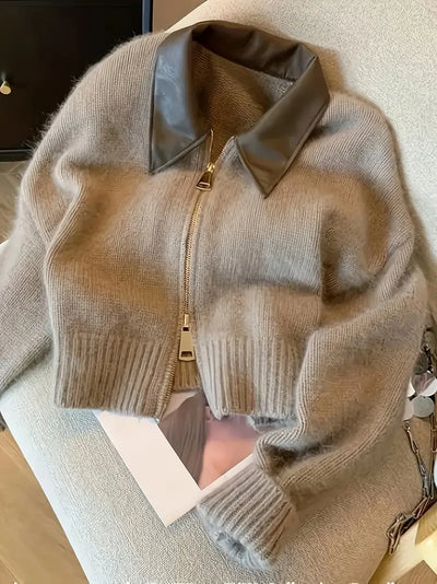 Damesjas in vintage stijl met reverskraag voor de herfst