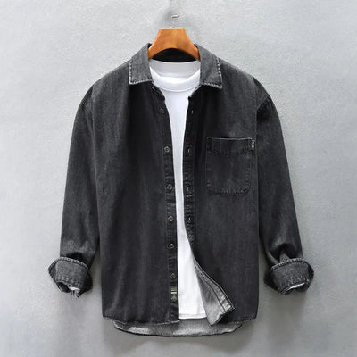 Denim herenjas in vintage stijl