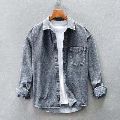 Denim herenjas in vintage stijl