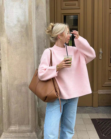 Van Leeuwen | Ella - Zachte Oversized Trui met Ronde Hals