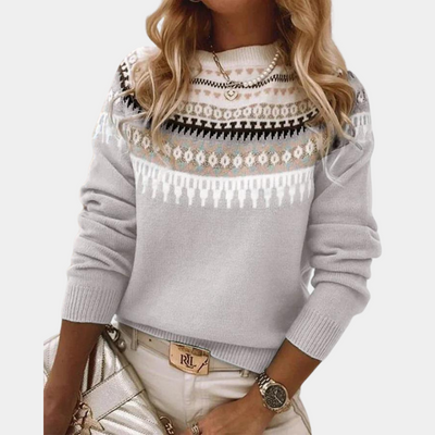 Freya - Dames Wintertrui met Scandinavisch Breipatroon