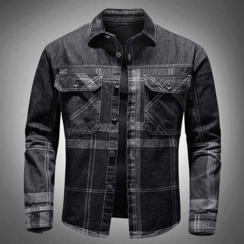 Geruite herendenimjas in vintage stijl
