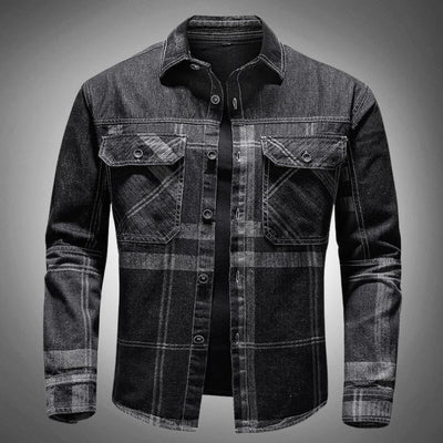 Geruite herendenimjas in vintage stijl