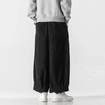 Heren Klassieke Corduroy Baggy Broek