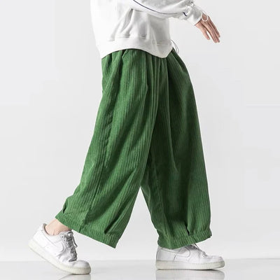 Heren Klassieke Corduroy Baggy Broek