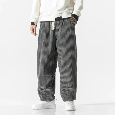 Heren Klassieke Corduroy Loosed Fit Voorjaarsbroek