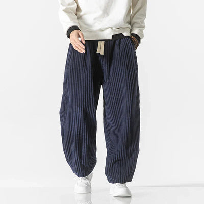 Heren Klassieke Corduroy Loosed Fit Voorjaarsbroek
