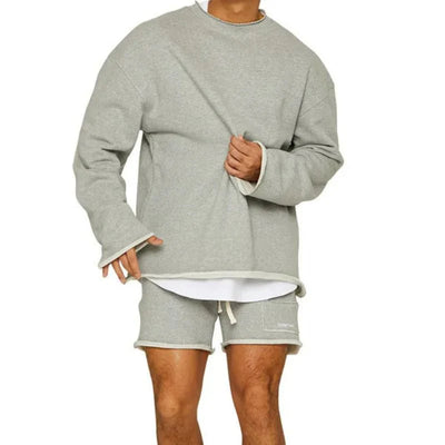 Heren Minimalistische Loosed Fit Zomerset Sweater en Korte Broek
