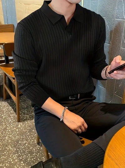 Heren Smart-Casual Shirt met Lange Mouwen