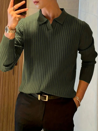 Heren Smart-Casual Shirt met Lange Mouwen