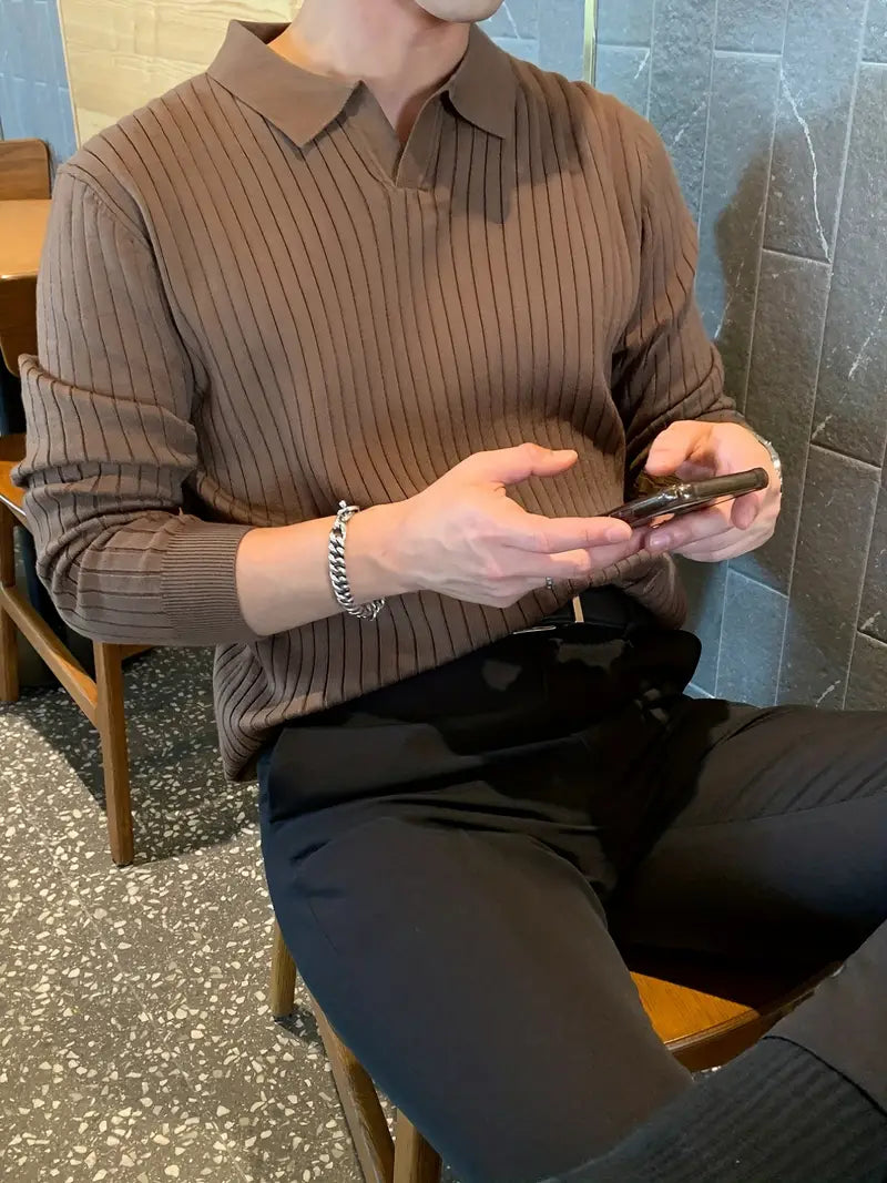 Heren Smart-Casual Shirt met Lange Mouwen