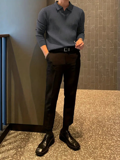 Heren Smart-Casual Shirt met Lange Mouwen